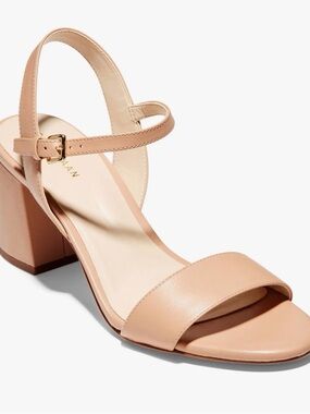 NWOB Cole Haan Josie Nude Blush Block Heel Ankle-Strap Sandal 7